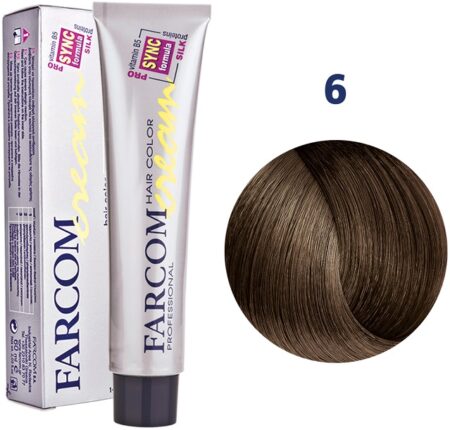 Farcom-Hair-Color-Cream-Βαφή-Μαλλιών-60ml-Ν6-Ξανθό-Σκούρο
