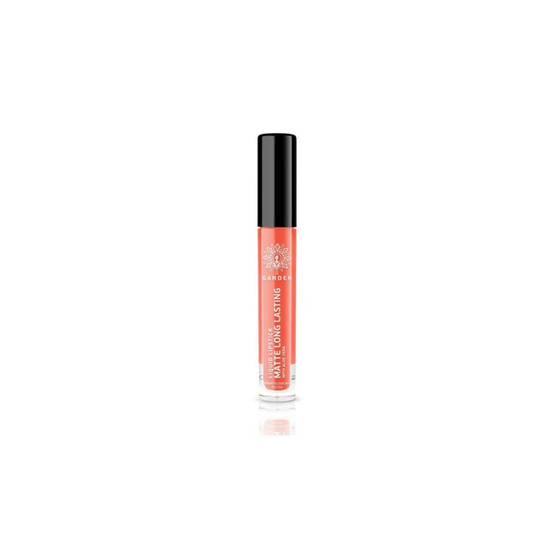 Garden Liquid Lipstick Matte Long Lasting With Aloe Vera Coral Peach 03 4ml 1