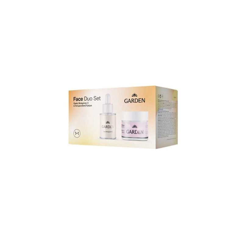 Garden Face Duo Σετ Περιποίησης No.7 Περιποίησης για Αντιγήρανση με Αντιρυτιδική Κρέμα για Πρόσωπο και Μάτια 50ml & Ορός Βιταμίνης C 30ml 1